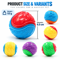 Balle lumineuse TPR pour chien, jouet durable à mâcher, balle interactive pour apporter et ramasser, pour chiens de petite, moyenne et grande taille