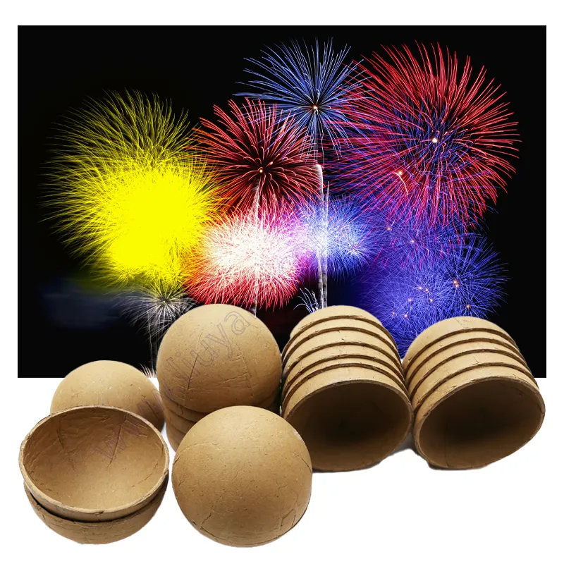 Emisfero Coperchio Della Carta 3 Pollici Display Shell Bomb Materiale Pirotecnico Mortaio 1.3g Un0335 Da Sposa Pyro Cracker di Fuoco di Lavoro di Fuochi D'artificio