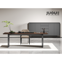 Ensemble de table à thé chinoise au design moderne en bois massif avec nouveau mobilier de bureau commercial grande table longue nouveau design pieds en métal