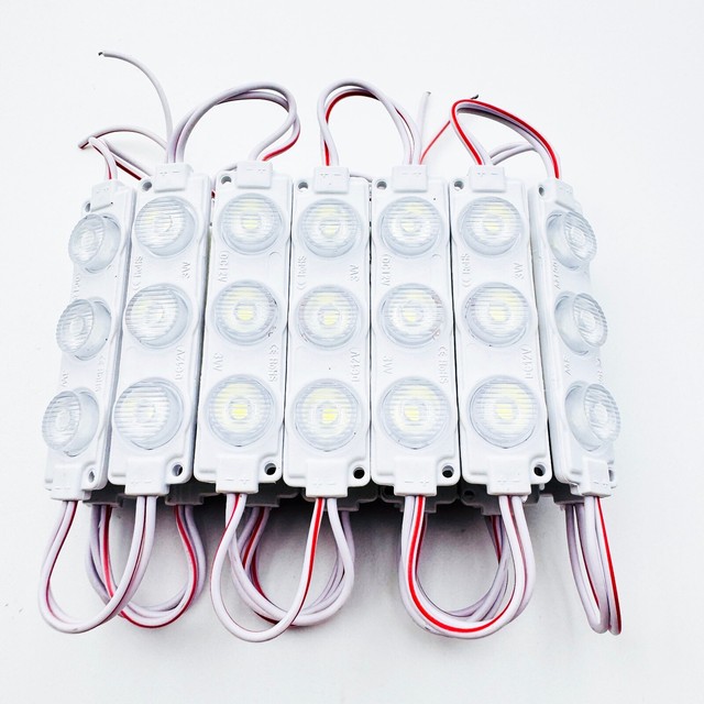 LED Module Light DC12V 75 * 20MM 3W 3LED SMD2835 IP67 Injection Molded Outdoor Billboard High-power Monochrome LED Module