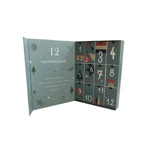 Hochwertige Fabrik 12 Tage Doppeltür Pappe Papier Geschenk box Advents kalender Box