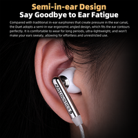 Earbud Musik Berkabel KZ Duet Original 2DD Driver Respon Frekuensi Lebar 20-40000Hz Ringan Warna Hitam Putih