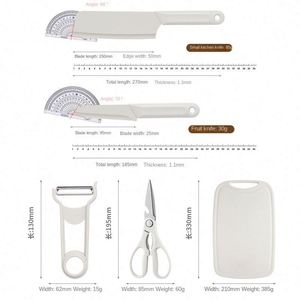 Couteau spécial pour compléments alimentaires pour bébés, couteau à fruits en acier inoxydable pour le camping en plein air et le barbecue avec planche à découper de rangement - Product Image 4