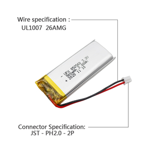 Polymer hücreleri fabrika toptan şarj edilebilir pil için tıbbi ekipman UFX 852560 900mAh 3.7V şarj edilebilir <span class=keywords><strong>Lipo</strong></span> pil