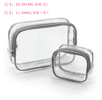 Étui à crayons en PVC transparent, boîte à crayons Portable en vinyle, sac à crayons en plastique étanche à fermeture éclair