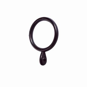 LINEA FERRO DECO - LOT DE 8 ANNEAUX DE RIDEAU EN PLASTIQUE NOIR - Product Image 1
