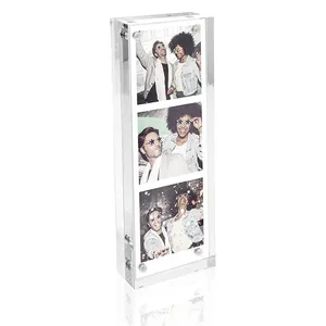 Trong suốt plexiglass khối Acrylic ảnh Cubes cho nhiếp ảnh bespoke 2x6 inch trang trí nội thất Acrylic khối khung ảnh