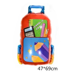 Ballons colorés pour la rentrée scolaire : Bus scolaire, Crayon, Pomme, Crayon de couleur, Ballon en Mylar métallisé pour la décoration de fête en classe et en maternelle - Product Image 6