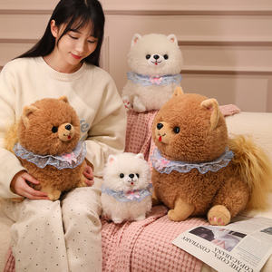 Peluche réaliste de chien Pomeranian mignon pour le confort des enfants au moment du <span class=keywords><strong>coucher</strong></span>, comme cadeau - Product Image 4