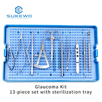 Kit chirurgical de trabéculectomie KEWO, ensemble d'instruments ophtalmiques manuels pour la microchirurgie du glaucome, 12 pièces