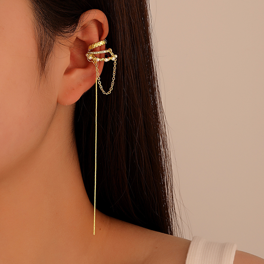 Nueva Cadena De Borlas De Orejas Largas De La Oreja Femenina Nueva Cadena De Borlas De Orejas Largas De La Oreja Femenina