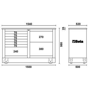 BETA - 039390102 Cabina de rodillos móvil Racing MD - EAN 8014230695549 TALLERES DE RODILLOS ARMARIOS DE RODILLOS - Product Image 4