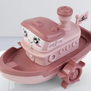 Promotional <b>Toys</b> Children Gift <b>Swimming</b> Bath Cute Wind Clockwork Ship DIY Assemble Plastic Water Play Surprise Spring Boats - Product Image 3