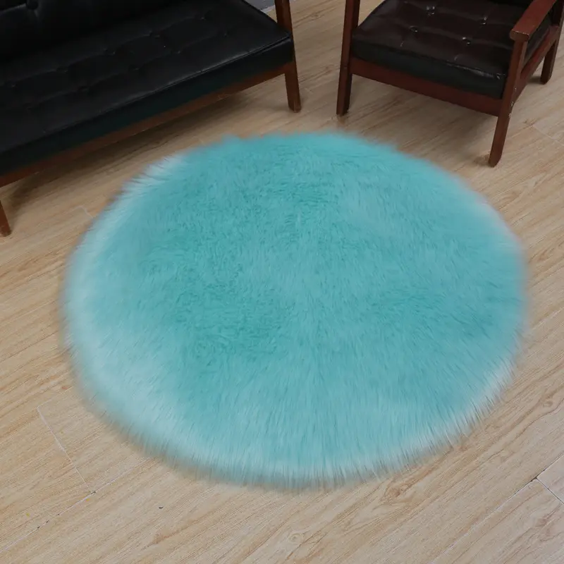 Woonkamer Slaapkamer Tapijt Huis Vloer Ronde Harige Tapijt Antislip Rug Shaggy Mat