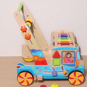 Meilleures ventes de marchettes en bois pour enfants avec roues, jouets de piano pour l'éducation précoce des enfants, garçons et filles-certifié CE - Product Image 4