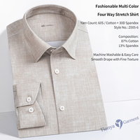 Camisas Casuales de Punto Transpirables de Spandex/Algodón para Hombre, Envío Directo de Fábrica