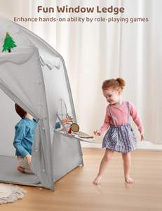Tentes pour enfants tente de jeu occultante château de fille peluche princesse maison de rêve Portable tente de Camping Pop up - Product Image 5