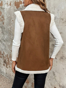 Gilet d'hiver pour <span class=keywords><strong>femme</strong></span>, nouveau design, col à revers, style <span class=keywords><strong>mi</strong></span>-long, <span class=keywords><strong>sans</strong></span> manches, épaissi - Product Image 5
