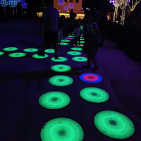 Plancher de danse LED extérieur personnalisé innovant, éclairage de scène RGB changeant de couleur, base d'ampoule E27, IP65, activé par le son, Google Assistant