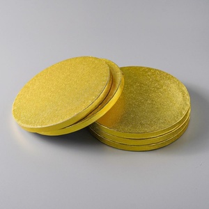 100pcs Wholesale Corrugated <b>Cake</b> Drum Gold <b>Cake</b> <b>Board</b> 8 Inch 12mm Oil-Proof Waterproof <b>Cake</b> Paper Drums - Product Image 2