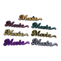Groothandel op maat gemaakte geborduurde chenille patches, strijkbaar op hoodies, met schattig konijn, hart en bloem voor Moederdag