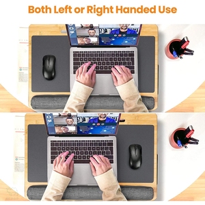 Bamboo Adjustable <strong>Lap</strong> <strong>Desk</strong> Portable Table <strong>with</strong> Tablet Holder and <strong>Cushion</strong> <strong>Lap</strong> <strong>Desk</strong> for Kids - Product Image 4