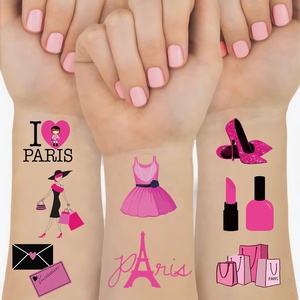 Tatuajes Temporales Impermeables de París, Decoraciones para Fiestas de Cumpleaños, Recuerdos, Pegatinas Decorativas de Moda y Diseño Parisino, Regalos para Chicas - Product Image 1