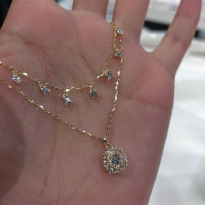 Pendentif Wenchi en forme de petit diamant, en argent pur S925, design brossé exquis, luxe haut de gamme, élégant et raffiné - Product Image 1