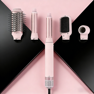 Ensemble de sèche-cheveux électrique professionnel 5 en 1, styler à air chaud, <span class=keywords><strong>brosse</strong></span> à air chaud, fer à boucler automatique, stylers pour cheveux, souffleur pour salon - Product Image 1