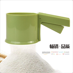 Hand Operated <b>Flour</b> Sifter Plastic Baking Cup Type Sugar Sieve Convenient For Baking - Product Image 4