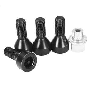 Kit de tuercas y pernos de bloqueo de rueda para BMW M12 X1.5 36136786419, piezas de repuesto de hierro negro - Product Image 1