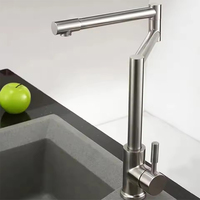 Robinet de cuisine allemand pliable et extensible 2026, robinet de cuisine pliable et rotatif, robinet noir extensible, aérateur mélangeur