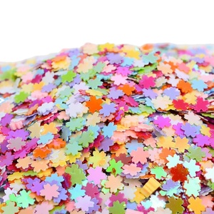 5mm sakura flower nail art sequins diy Christmas wedding party confetti peritoneum loose bulk transparent spangle sequins