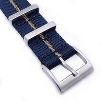 Anpassbare Nylon-Uhren armbänder Verstellbare 20mm 22mm einteilige schräg gestreifte Armbänder