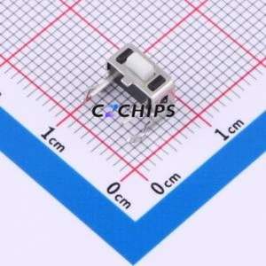 TS02-CBW0EH5.0 Tactile Switch Through hole-4P,7.4x4.3mm Switch Single Pole Single Throw Rectangle Button 1.8N Through Hole - Product Image 1