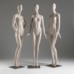 Maniquí de Cuerpo Completo Femenino de Fibra de Vidrio de Alta Gama, con Cabeza y Postura de Pie, Base de Metal, <span class=keywords><strong>para</strong></span> Tiendas Minoristas y <span class=keywords><strong>Escaparates</strong></span> de Boutiques - Product Image 1