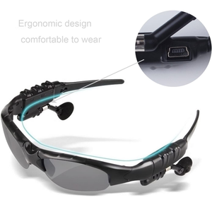Nouvelles Lunettes Écouteurs F01 2-en-<span class=keywords><strong>1</strong></span> : Écoutez de la Musique avec Haut-Parleur Stéréo, Écouteur à Conduction Osseuse et Réponse d'Appel, Lunettes Intelligentes pour le Sport - Product Image 1