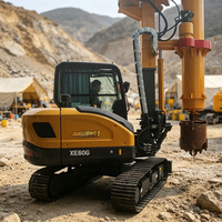 Mini-foreuse rotative tout-terrain pour les zones montagneuses et les chantiers de construction sur routes accidentées