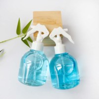 Bouteille de 250ml en plastique PET de couleur transparente de haute qualité avec pulvérisateur à gâchette de couleur blanche pour cosmétiques