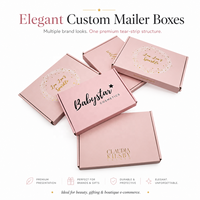 Boîtes d'expédition en carton ondulé de haute qualité avec logo personnalisé, couleur verte, pour cosmétiques, emballage en papier avec fermeture éclair