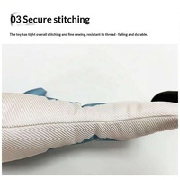 Jouet de tirage à la corde pour chien en tissu Oxford durable, motif requin, avec poignée en corde et fonction couineuse