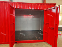 Conteneur de stockage modulaire extérieur en acier, pliable, avec porte, plusieurs tailles disponibles
