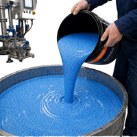 Revêtement de sol liquide décoratif en sable coloré époxy, application au pinceau pour la rénovation des sols de bâtiments