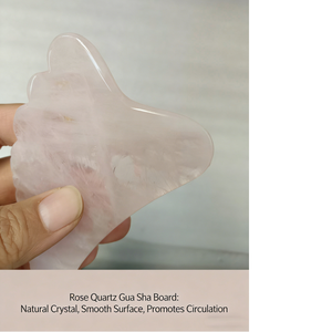 Ensemble d'outils Gua Sha en quartz rose naturel, masseur en <span class=keywords><strong>pierre</strong></span> <span class=keywords><strong>de</strong></span> <span class=keywords><strong>jade</strong></span> pour le soin <span class=keywords><strong>de</strong></span> la peau du <span class=keywords><strong>visage</strong></span> et du corps, SPA, lifting facial, outil <span class=keywords><strong>de</strong></span> massage par grattage - Product Image 4
