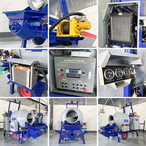 Bétonnière mobile sur remorque de 30 m³/h <span class=keywords><strong>avec</strong></span> pompes, machine à <span class=keywords><strong>béton</strong></span> mobile sur roues, alimentée au diesel, pour travaux d'ingénierie - Product Image 6