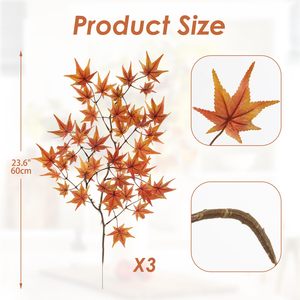Prix de gros – Nouveauté : Feuilles d'érable artificielles aux couleurs d'automne pour la décoration intérieure ou les mariages - Product Image 3