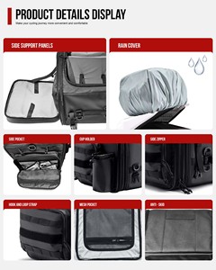 Échantillon gratuit de sacoches de moto d'aventure étanches 48L avec logo personnalisé en PVC PU pour voyage, cyclisme, camping et randonnée - Product Image 5