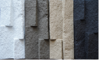 Panneaux muraux en pierre artificielle moderne en polyuréthane, imitation PU, épais, imperméables, flexibles, pour escaliers extérieurs et utilisation hôtelière