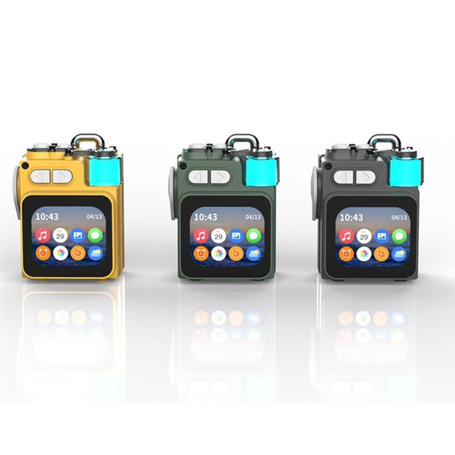 Screen Display App Control Pocket BT Smart Speaker Portable Metal Music Box Handsfree Call MP3 Music Player with Colorful Light