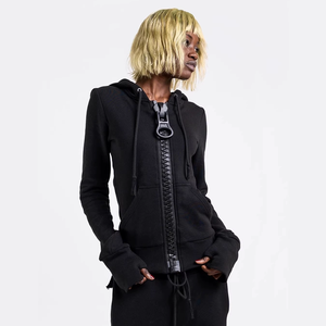 Nuova <span class=keywords><strong>Felpa</strong></span> <span class=keywords><strong>con</strong></span> <span class=keywords><strong>Cappuccio</strong></span> Monocolore alla Moda, Personalizzata, Slim Fit, <span class=keywords><strong>con</strong></span> Blocchi di Colore, Casual, <span class=keywords><strong>con</strong></span> Cerniera Grande - Product Image 2